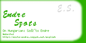 endre szots business card